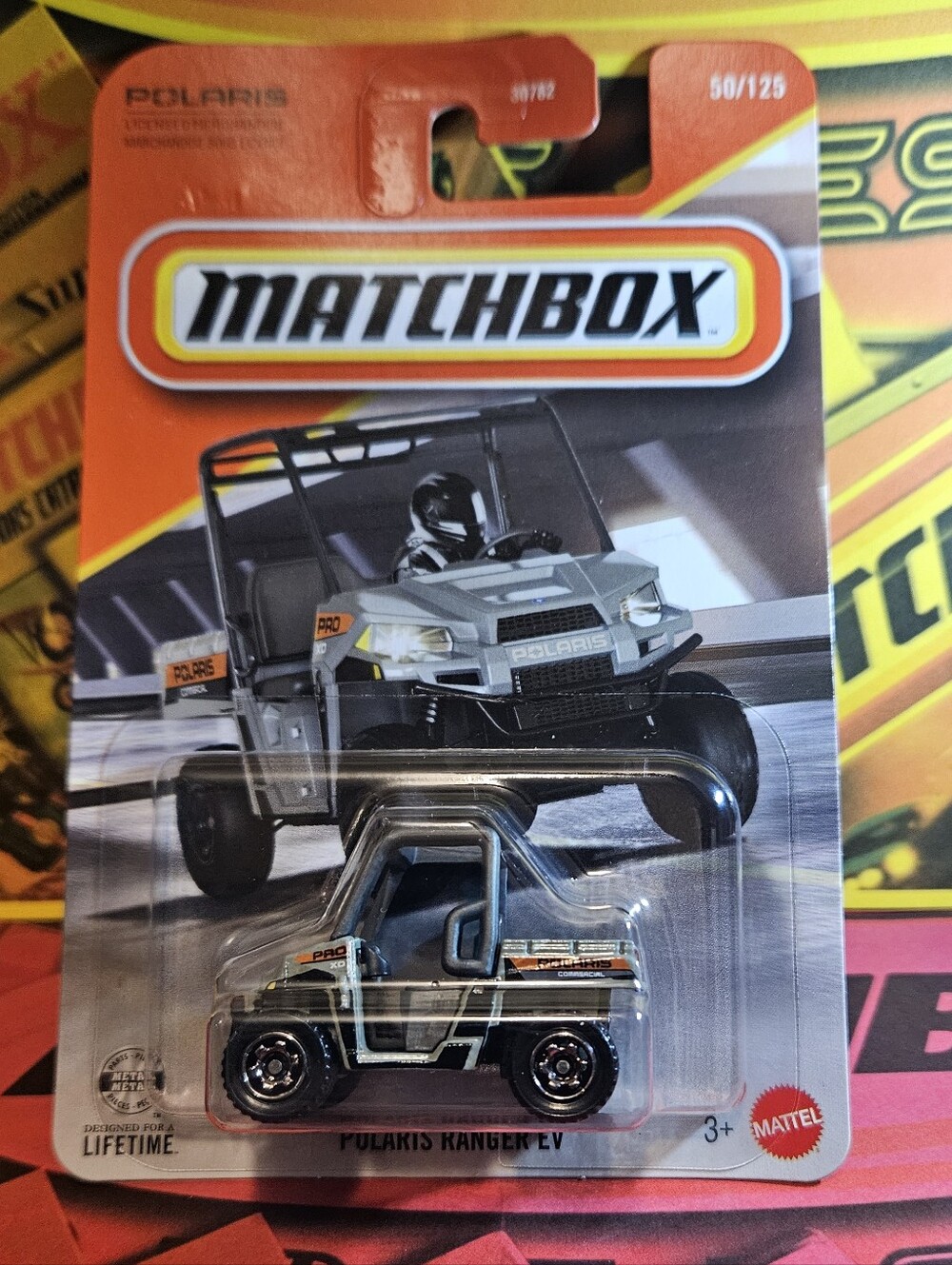 Matchbox Polaris Ranger EV ATV - Gray and Black